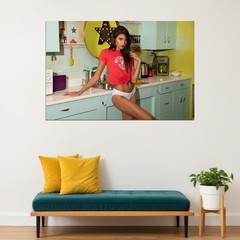 365221 Hot Beauty in Kitchen Sexy Teen Underwear Art Decor Print Poster
