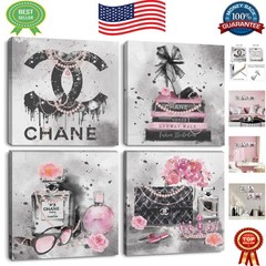 8×8 Floral & Letter Print Framed Wall Art – Perfect Gift for Fashion Lovers