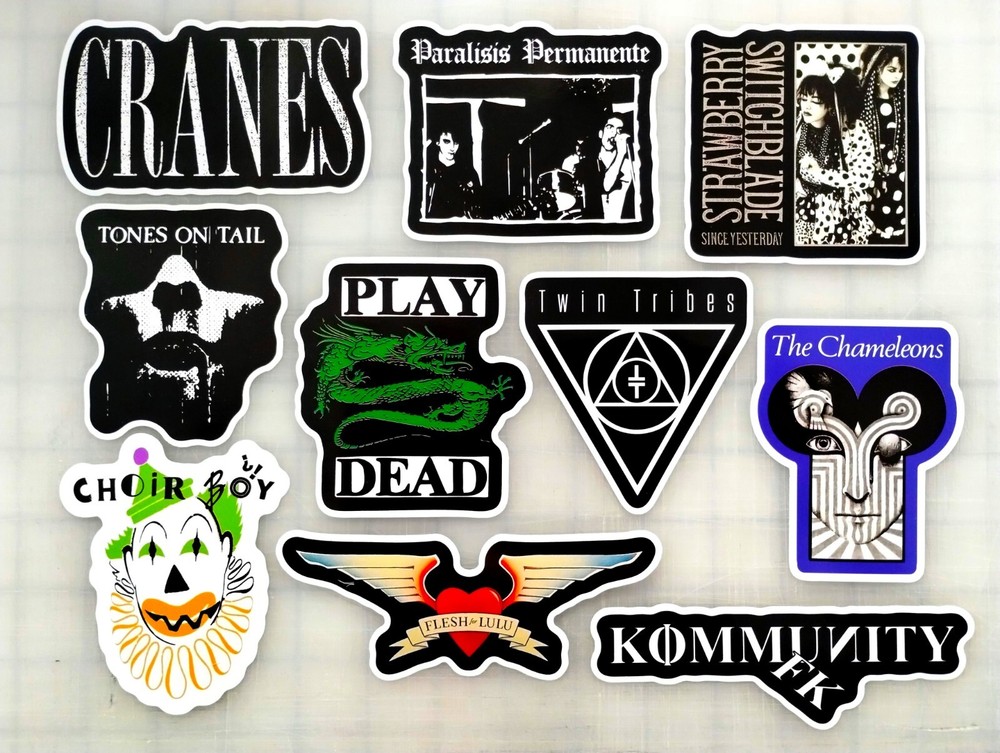 Goth / Gothic Vinyl Sticker Lot (10 Stickers) SET 7 punk black metal new wave