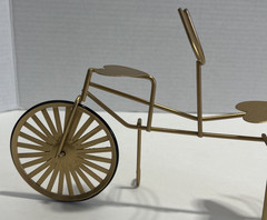 Bicycle Built For 2 Golden Decorative Bike Art Metal Sculpture 12X6″ Home Decor