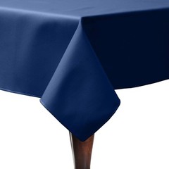 Poly-Cotton Twill Rectangle Tablecloth 48x72in – Stain & Wrinkle Resistant Table