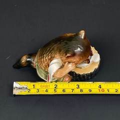 Vintage Goebel Hummel 1981 Ceramic Ringtail Raccoon Figurine Washing Hands