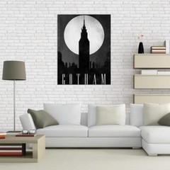 V1115 Gotham City Skyline Dark Knight Night Moon Art Decor WALL POSTER PRINT CA