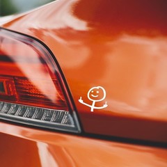 Funny Stick Figure Middle Finger Vinyl Decal Car Window or Laptop 4.5″ x 4.2″