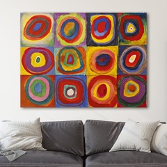 Color Study Squares with Concentric Circles 1913 Kandinsky Canvas Wall Art Print