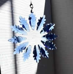 Crystal Snowflake Sun Catcher Christmas Decor Czech Bohemia Crystal Glass Gift