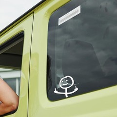 Funny Stick Figure Middle Finger Vinyl Decal Car Window or Laptop 4.5″ x 4.2″