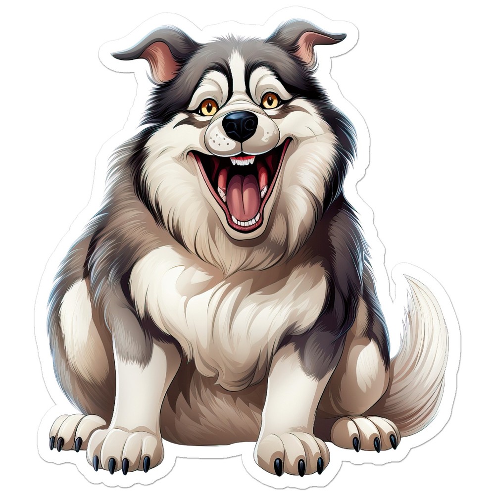 Fat Alaskan Malamute – Vinyl Decal Sticker – Car Window Laptop – ebn11822