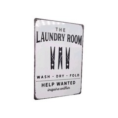 The Laundry Room Sign, Wash Dry Fold- Help Wanted, Inquire Within 8″×12″