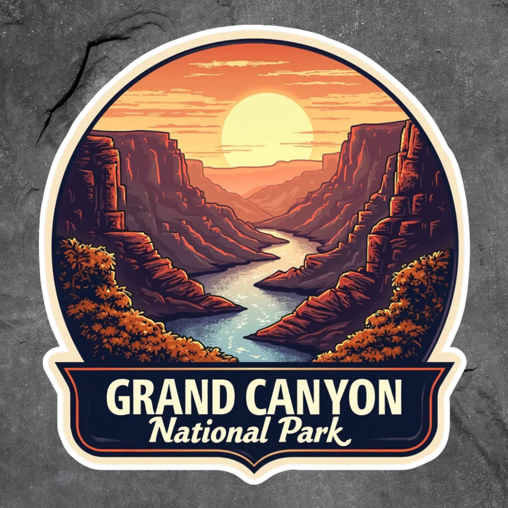 Grand canyon national park sticker vinyl decal vacation camping window laptop