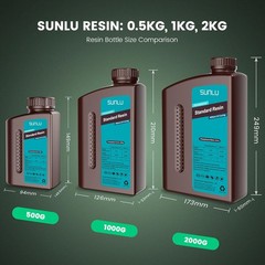 SUNLU 3D Printer Resin, 1kg Fast Curing Standard 3D Resin for LCD DLP SLA Resin