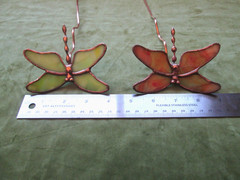 Stained Glass Dragonfy Garden Stakes Floral Decor (x2) Suncatchers