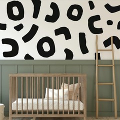Large Boho Geometric Wall Decal Abstract Art Sticker, Modern Irregular Shapes
