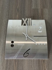 Vintage – Modern Stainless Steel Wall Clock – Elika Laborious – 80s – 90s