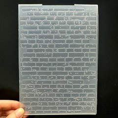 3D Plastic Embossing Folder Template Christmas Dotted Brick wall white