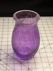 Better Homes & Gardens with FTD 6½» Purple Cut Glass Bouquet Flower Vase