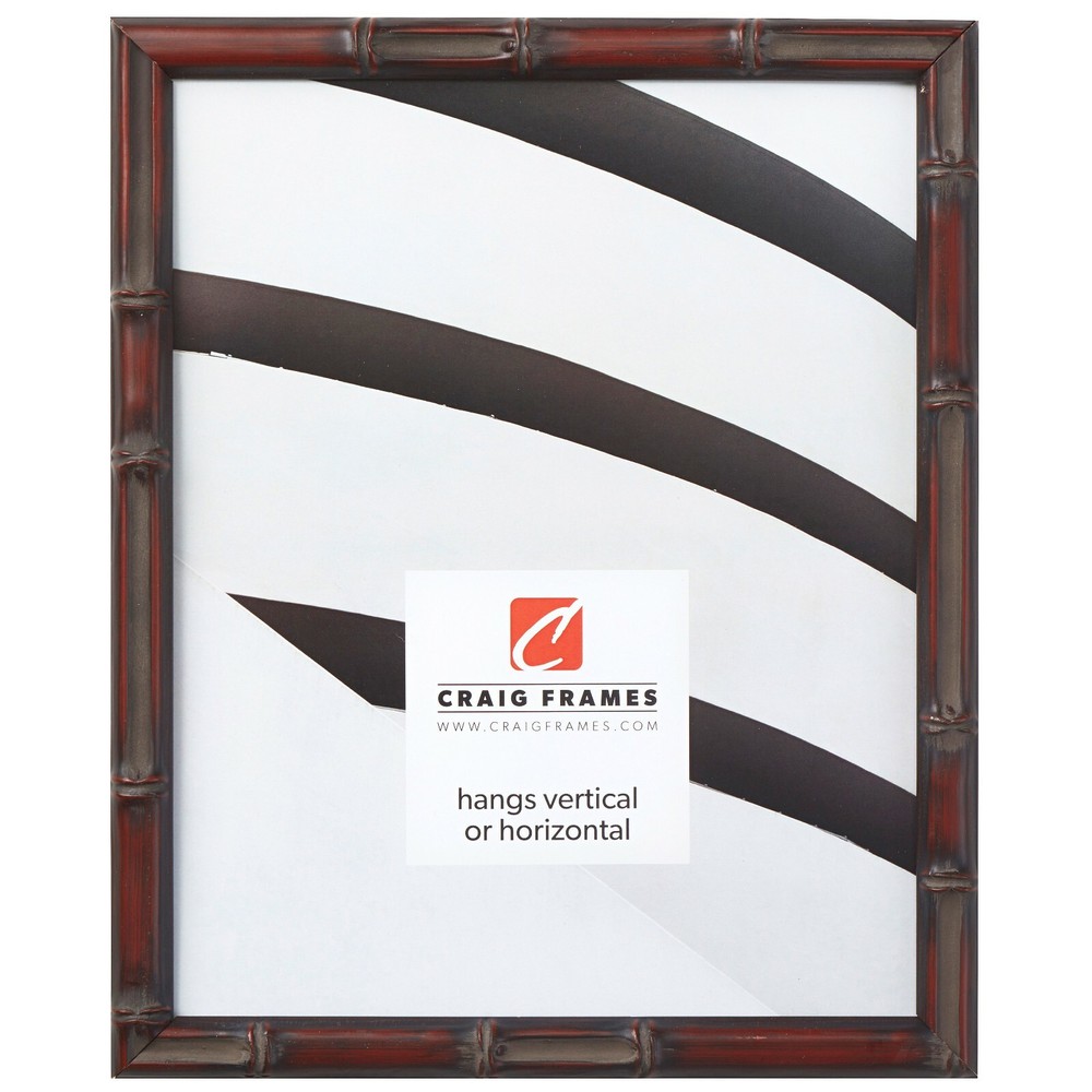Craig Frames Vintage Bamboo, 0.75″ Brushed Mahogany, Wood Core Picture Frame