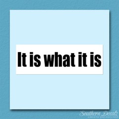 It Is What It Is – Vinyl Decal Sticker – c214 – 8.75″ x 3″