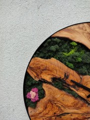 Moss Wall Clock Personalized gift Wall Art Custom Wooden Handmade Made to Order