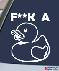 F**K A DUCK Vinyl Decal Sticker Car Rear Window Bumper JDM RUBBER DUCKY FUNNY