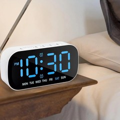 LED Large Display Electric Digital Alarm Clock with Battery Backup and Snooze