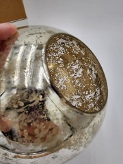 Pottery Barn Antique Mercury Globe Medium Decorative Holiday Glass Orb In Box