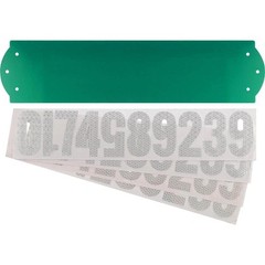 Everbilt Address Sign Kit Reflective Numbers Plate Green Aluminum Weatherproof