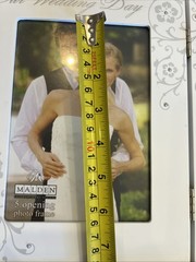 Wedding Photo Frame 3 Sections White Free Standing