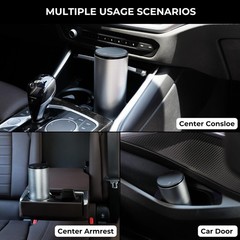 Car Trash Can With Lid – Leakproof Mini Garbage Can, Aluminum Alloy Bin, Acce…