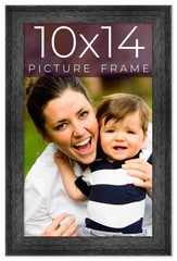 10×14 Frame Black Real Wood Picture Frame Width 1.5 inches | Interior Frame Dept