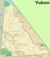 YUKON TERRITORY ROAD MAP GLOSSY POSTER PICTURE PHOTO BANNER city canada 3460
