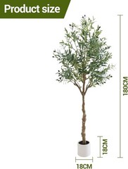 Artificial Olive Tree 5/6/7FT Tall Fake Plants with White Pot for Home Office