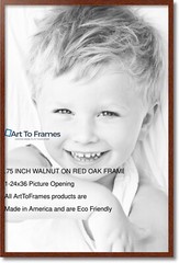 ArtToFrames .75″ Custom Poster Frame Brown Walnut on Red Oak Wood 4215 Large