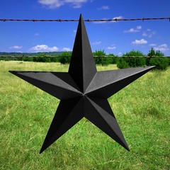 Black Rustic Dimensional Barn Star – 22″ Country Farmhouse Home Decoration