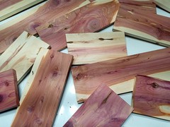 10lbs Red Cedar Wood PLANED SMOOTH Kiln Dry Scrap Lumber Drop Pieces SHIPs FREE!