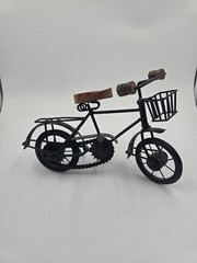 Mini Bicycle Art Metal & Wood Cycling Art Display Black 11.5” Long Veteran Owned