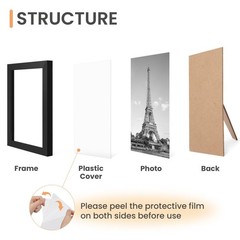 upsimples 10 Pack Picture Frames Collage Wall Decor for 8×10, 5×7, 4×6, Black