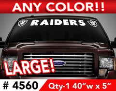 OAKLAND RAIDERS WINDSHIELD DECAL STICKER 40″x 5″ ANY 1 COLOR