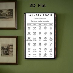20.32*30.48 cm Metal Laundry Care Symbol Sign