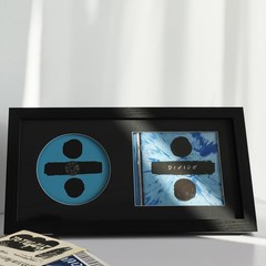 CD Display Frame with Real Glass, Signed Music Disc Wooden Case for Tabletop&…