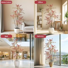 6ft Faux Bamboo Tree Artificial Nandina Tree Artificial Indoor Plants Realistic