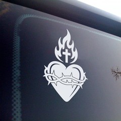 Sacred Heart of Jesus Vinyl Decal – Catholic Christian Symbol – Faith Sticker
