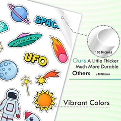 Koala Vinyl Sticker Paper Waterproof Matte White 50 Ct 8.5×11 for Inkjet Laser