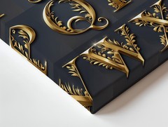Wall Art Stunning Decorative Alphabet Set Features Ornate Golden Letters From A