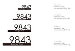 16-34 inch Modern House Address Numbers Sign For Exterior Outside Address Plaque