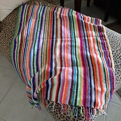 Lapghan | Very Colorful Accent | 27 x 30 | Great Gift | Easy Care Acrylic