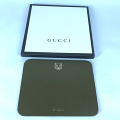GUCCI PC personal computer interior tiger mouse pad Leather khaki/pink