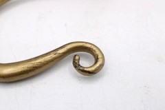 Vtg Brass Painted Wall Hooks (4) Decorative Scroll Design 4.5×3″ 2 Mounting Hole