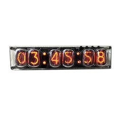 DC5V 6-bit IN-12 Glow Tube Clock IN12 Nixie Clock Base w/Remote Fast Ship NEW