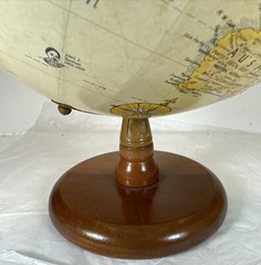 Globe Replogle 9” diameter world classic series 80s wooden And Metal stand USA